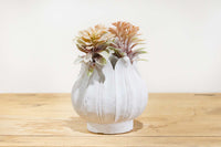 Carved White Marble Lotus Vase-Agra