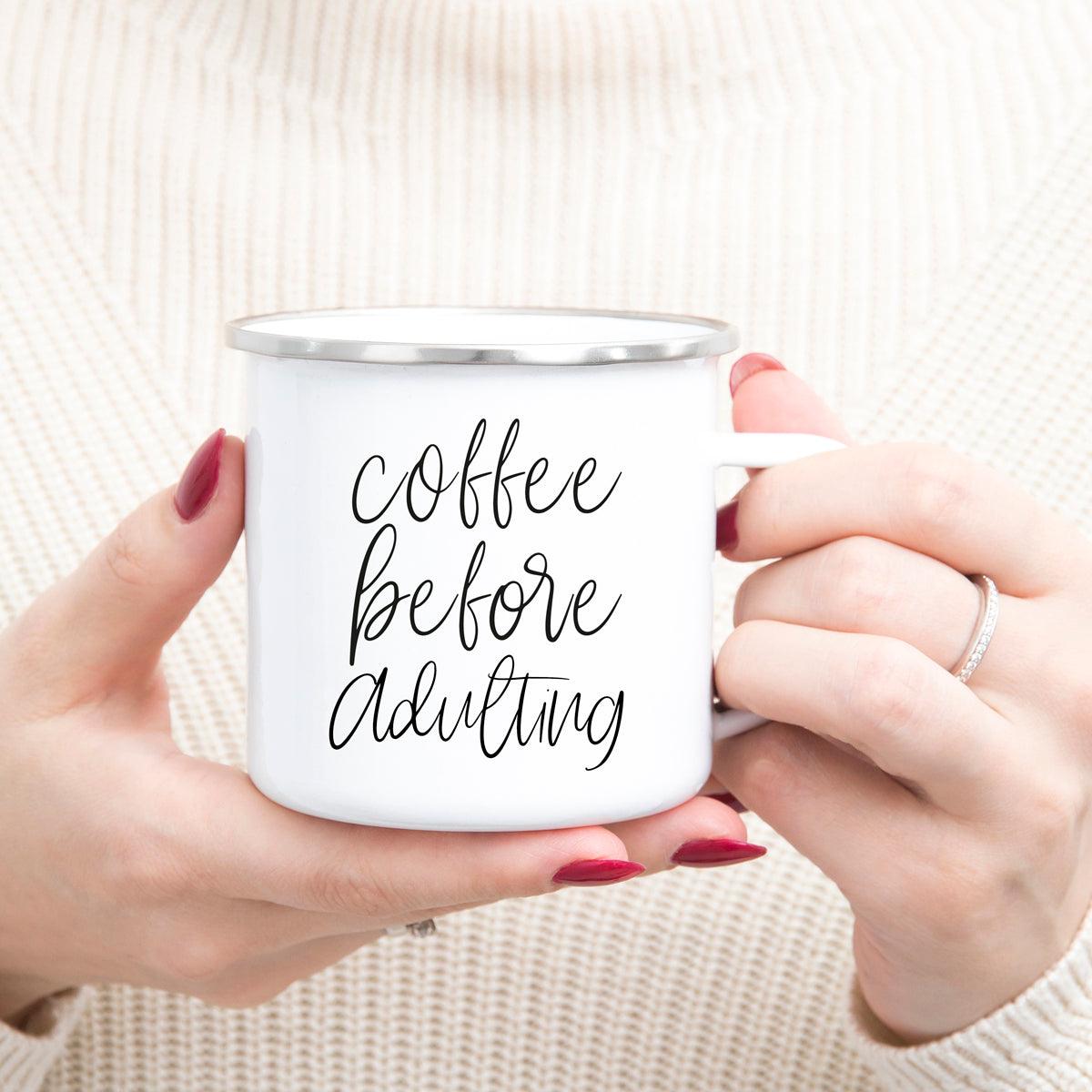 Metal Campfire Mugs 18oz (Various Quotes)