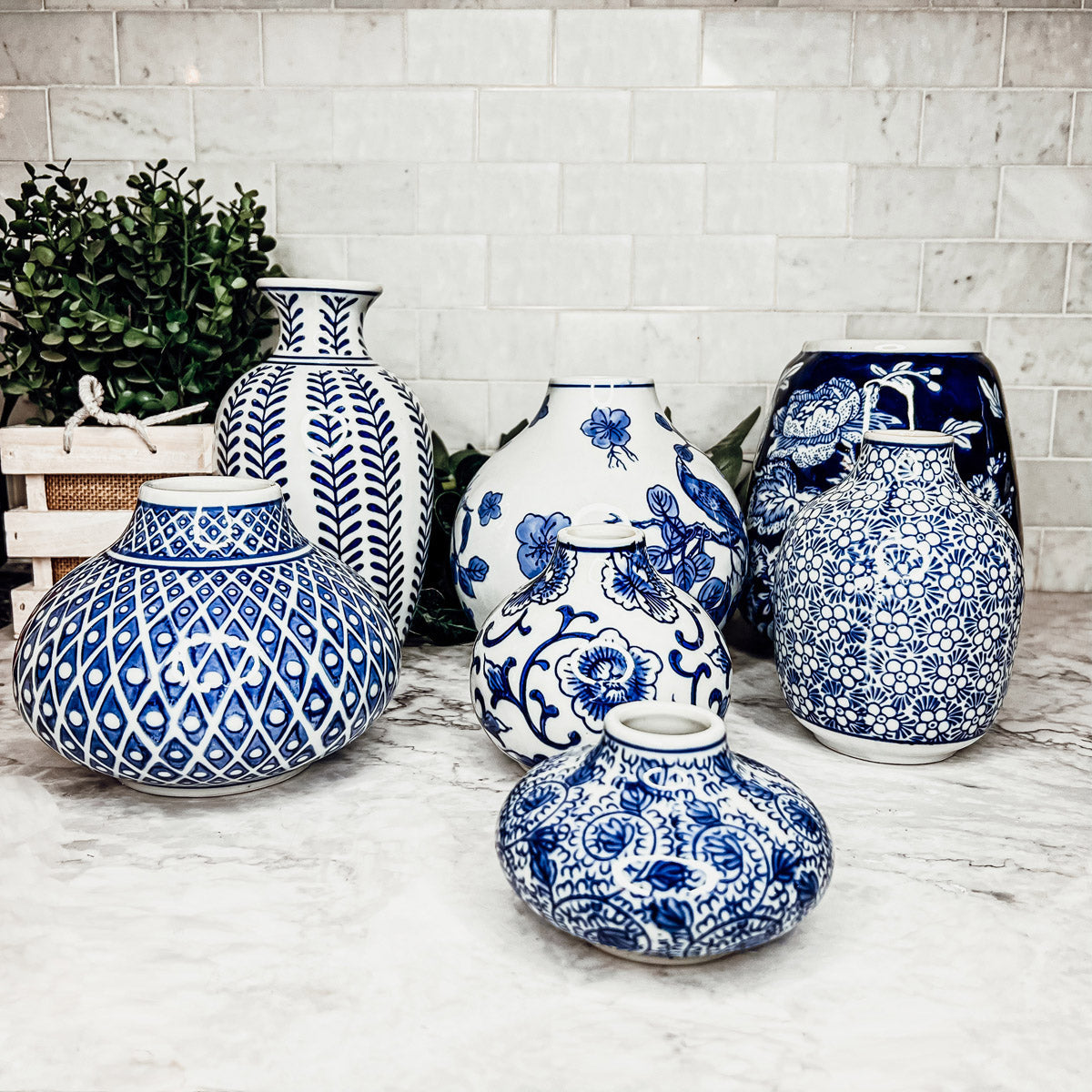 Samira Blue Vases (Various Styles and Prints)