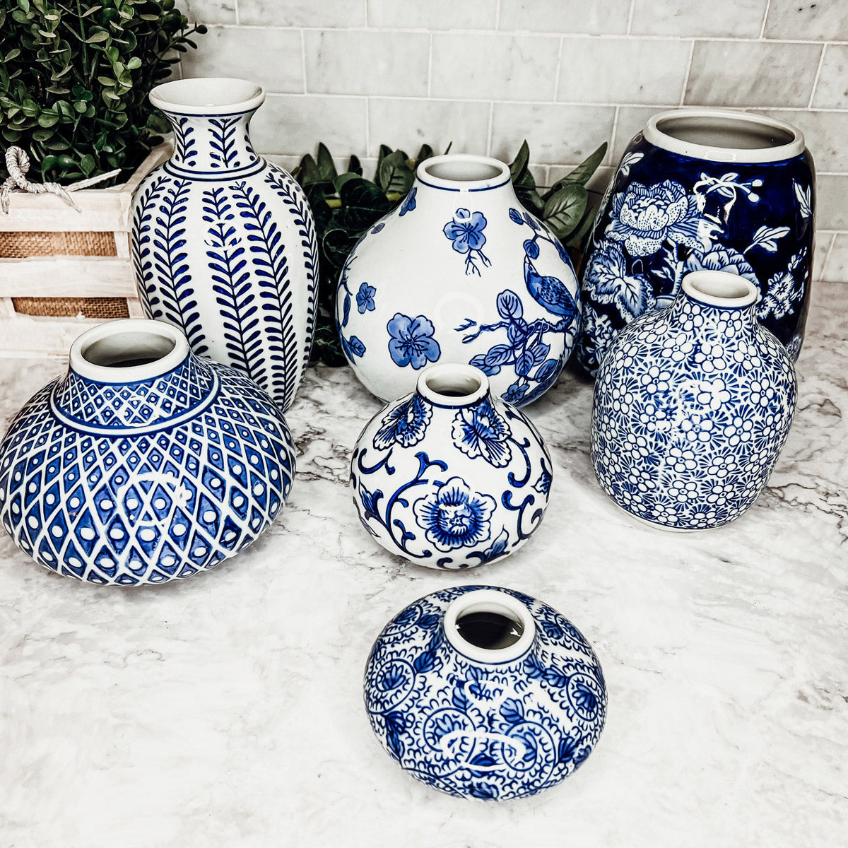 Samira Blue Vases (Various Styles and Prints)