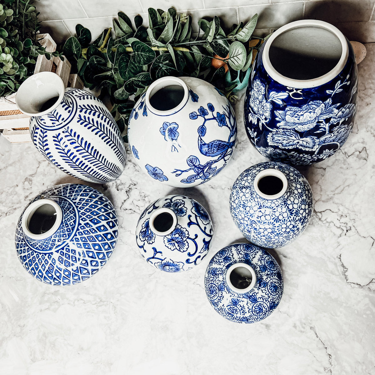 Samira Blue Vases (Various Styles and Prints)