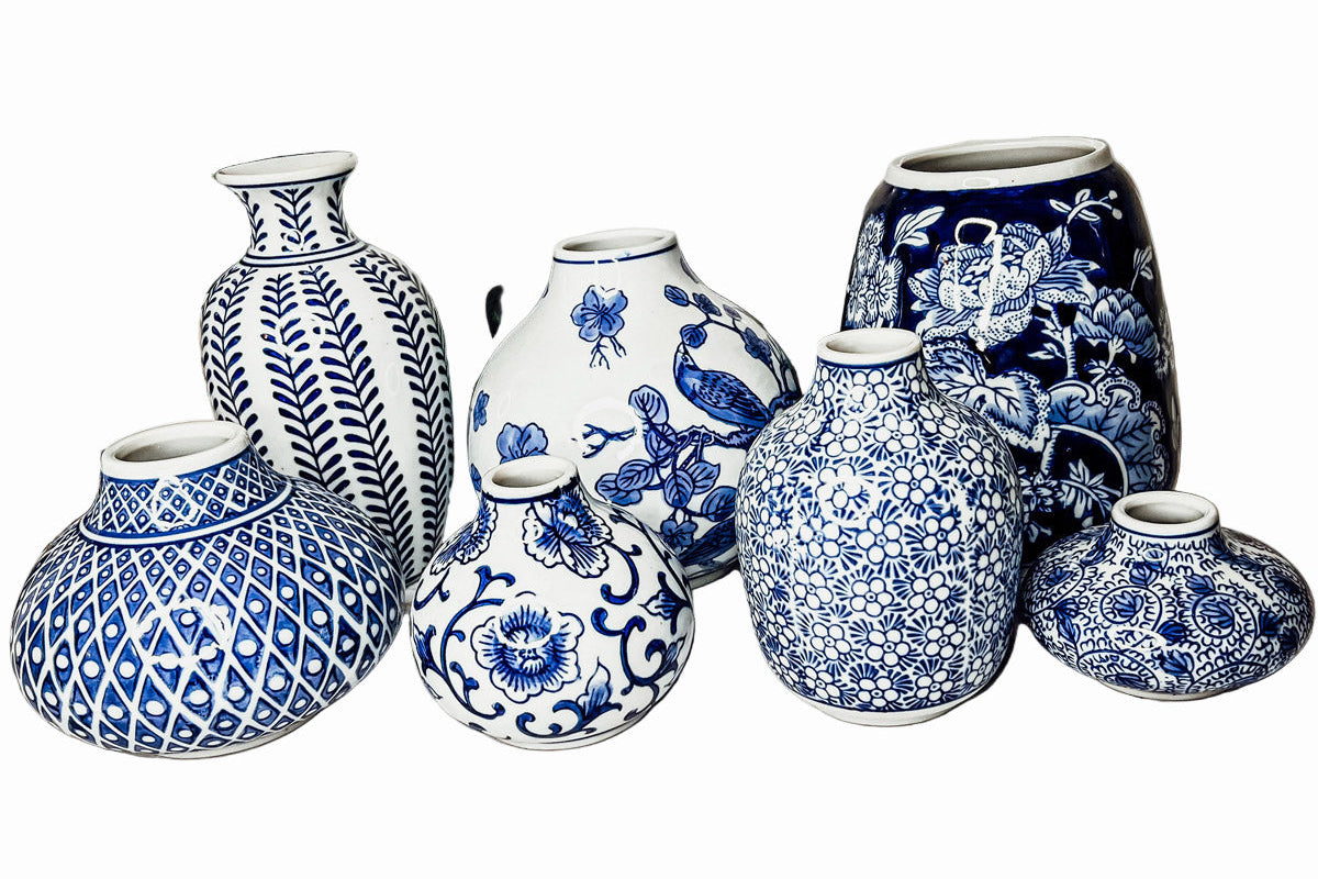 Samira Blue Vases (Various Styles and Prints)