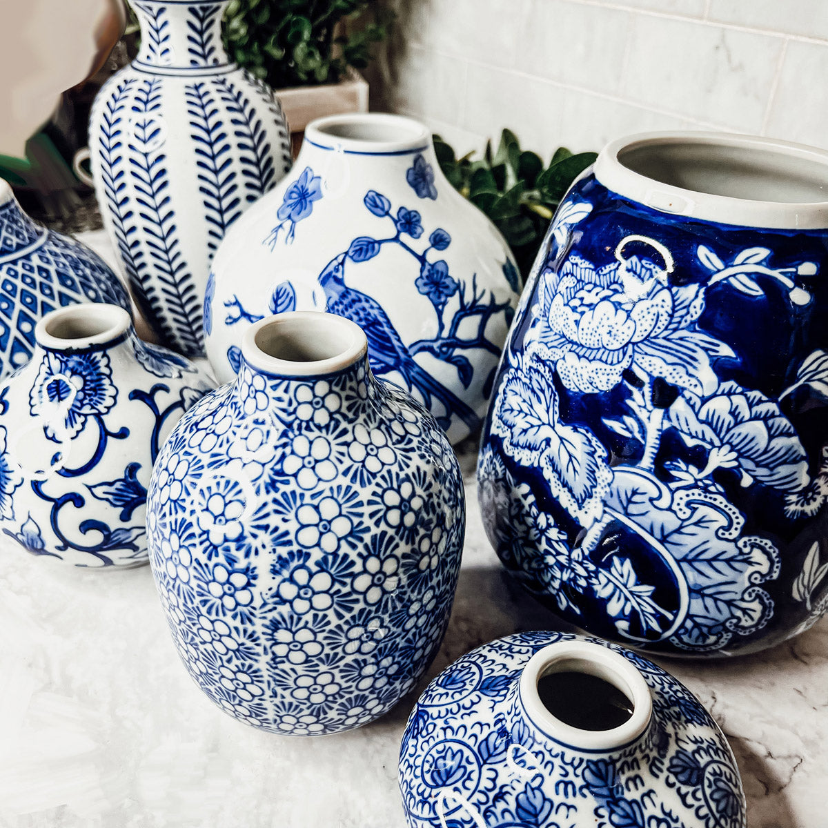 Samira Blue Vases (Various Styles and Prints)