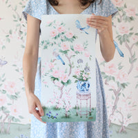 June – Green Chinoiserie Fine Art Paper Print (Various Sizes)