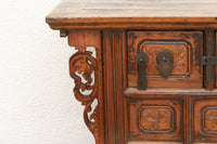 Antique Carved Ming Style-3 Drawer Console