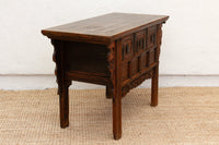 Antique Carved Ming Style-3 Drawer Console