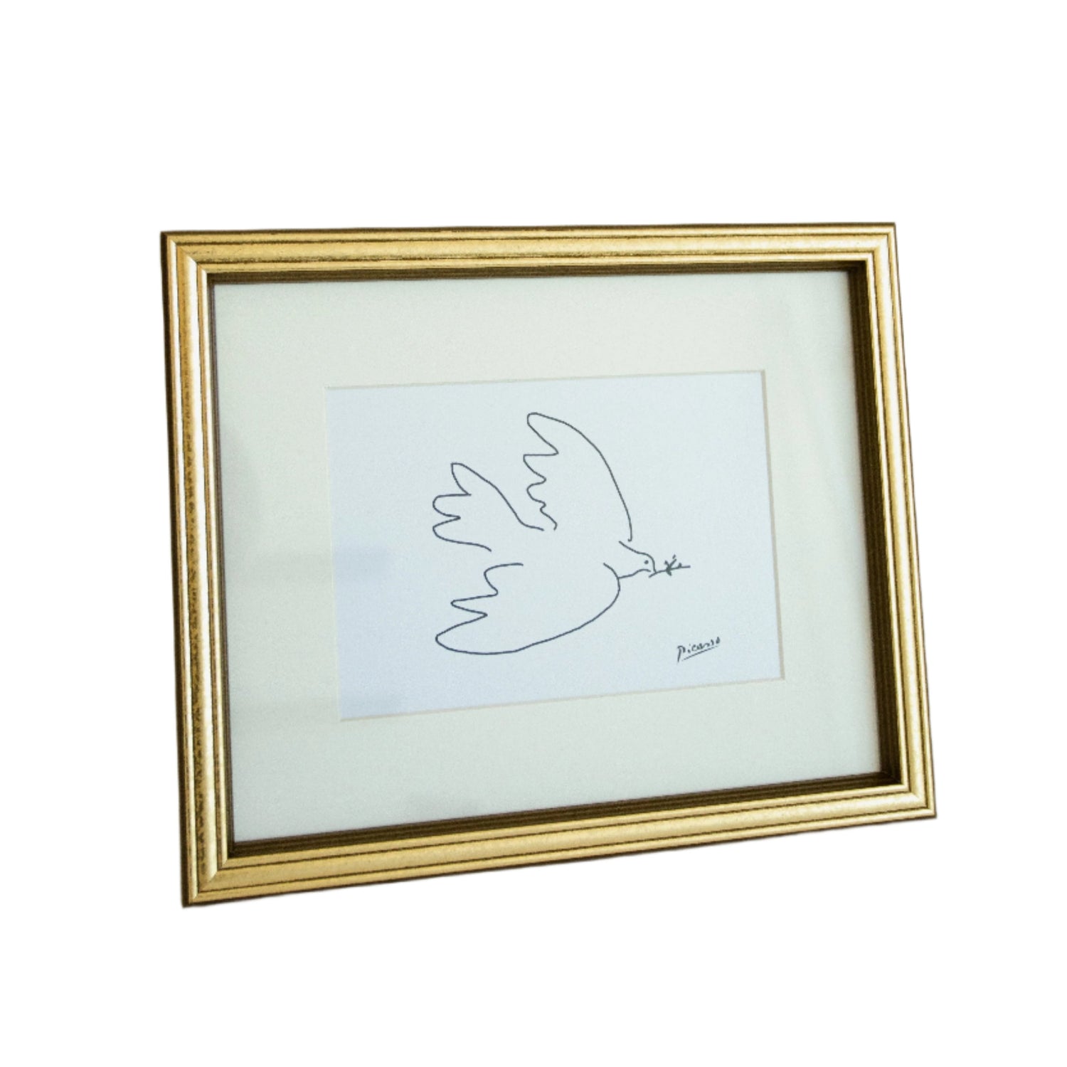 Jonas – Classic Picasso Print in Gold Frame with Ivory Mat (Micro Art Collection)