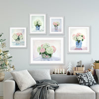 New England Summer – Hydrangea Chinoiserie Canvas Print (Various Sizes)