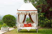 Royal Marigold Block Print Canopy Daybed