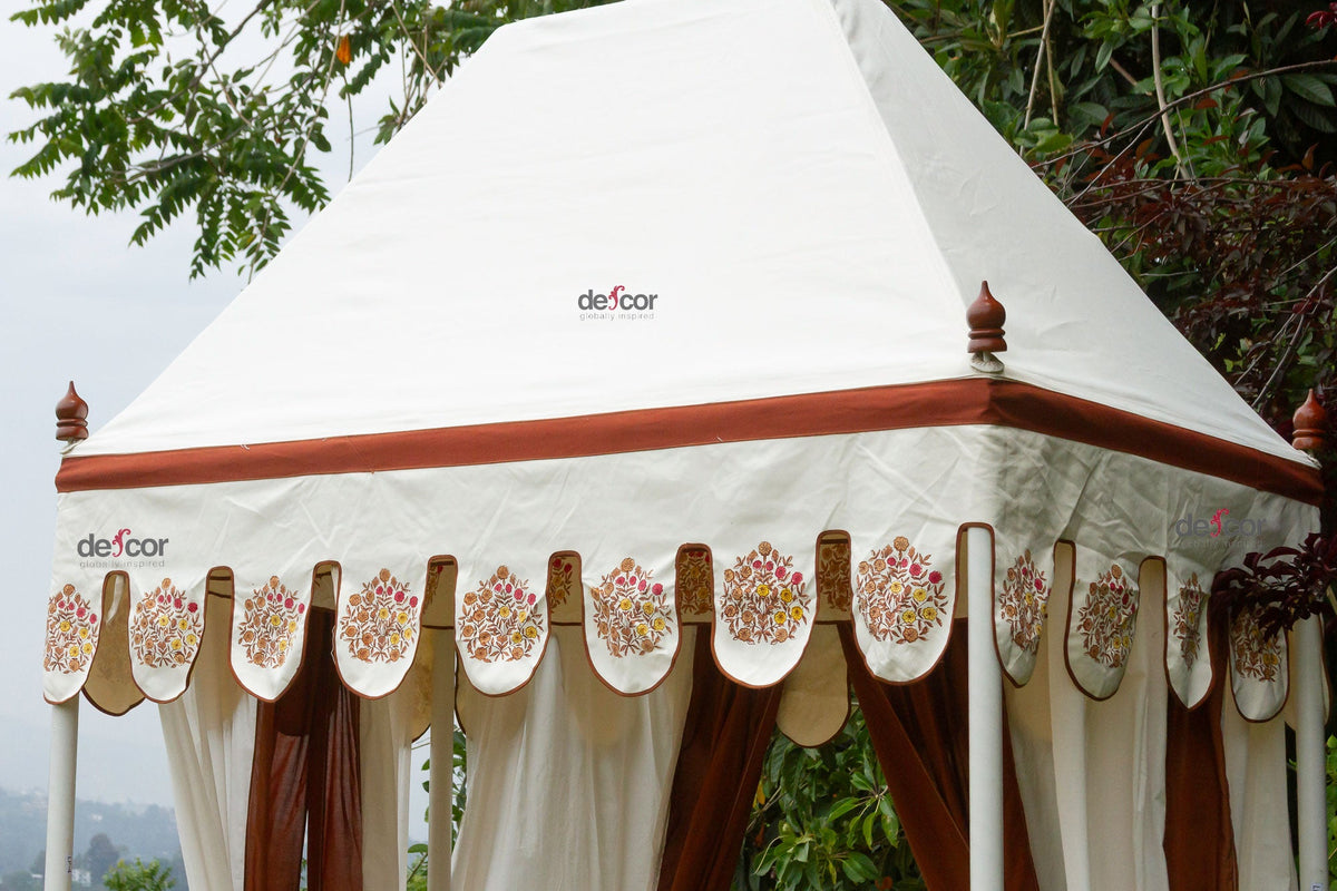 Royal Marigold Block Print Canopy Daybed