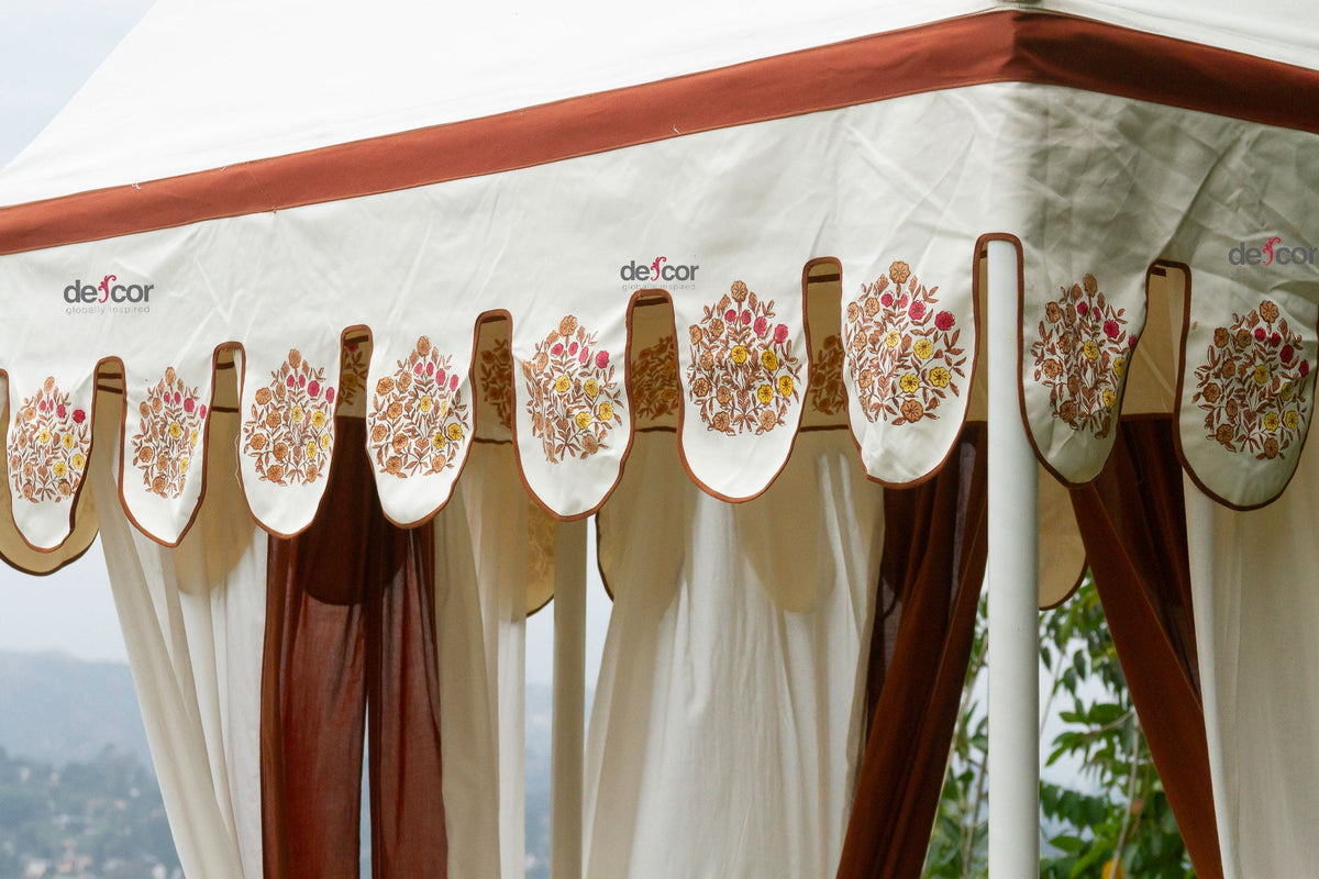 Royal Marigold Block Print Canopy Daybed