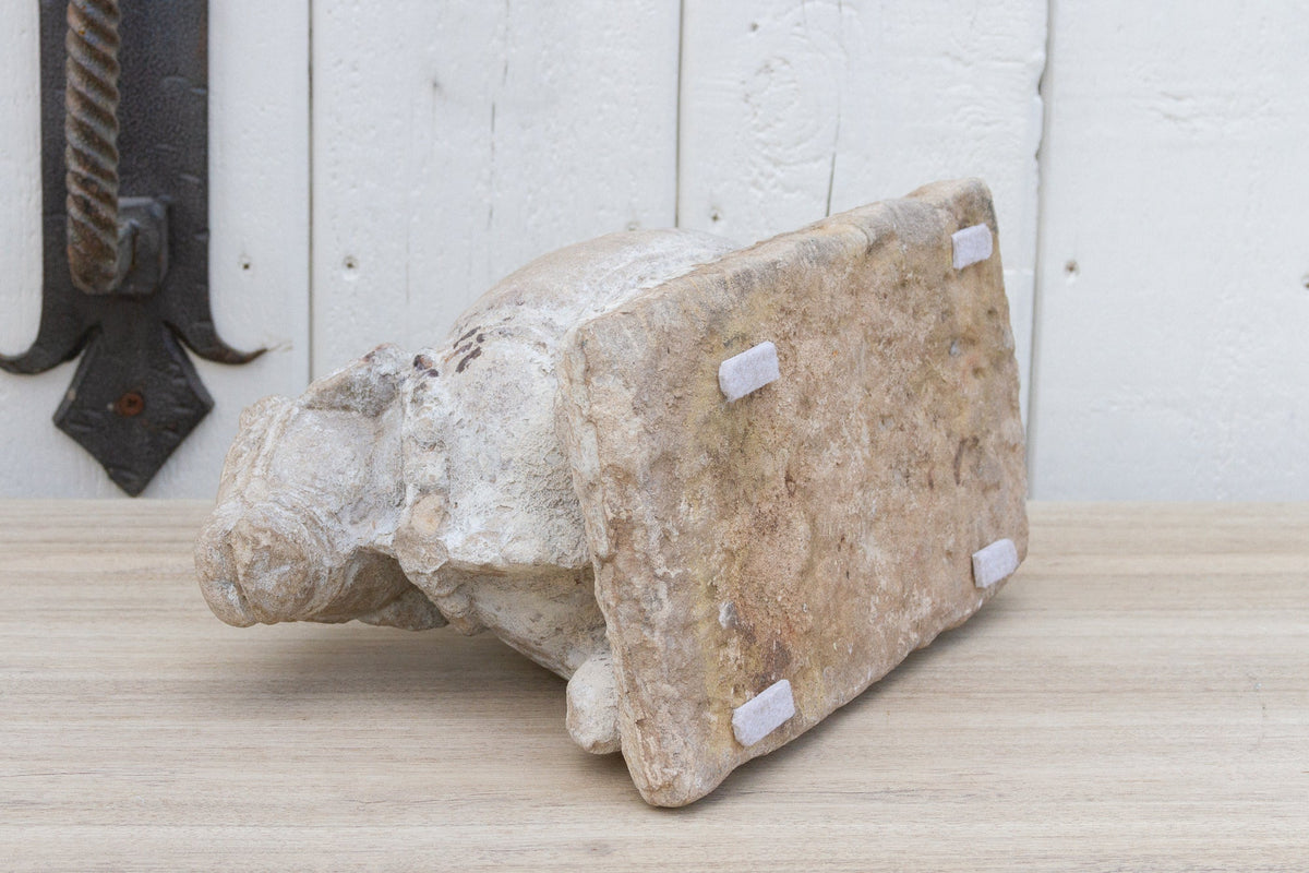 19th Century Carved Stone Nandi Statue