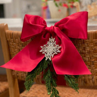 Baguette Snowflake Hanging Ornament, Crystal