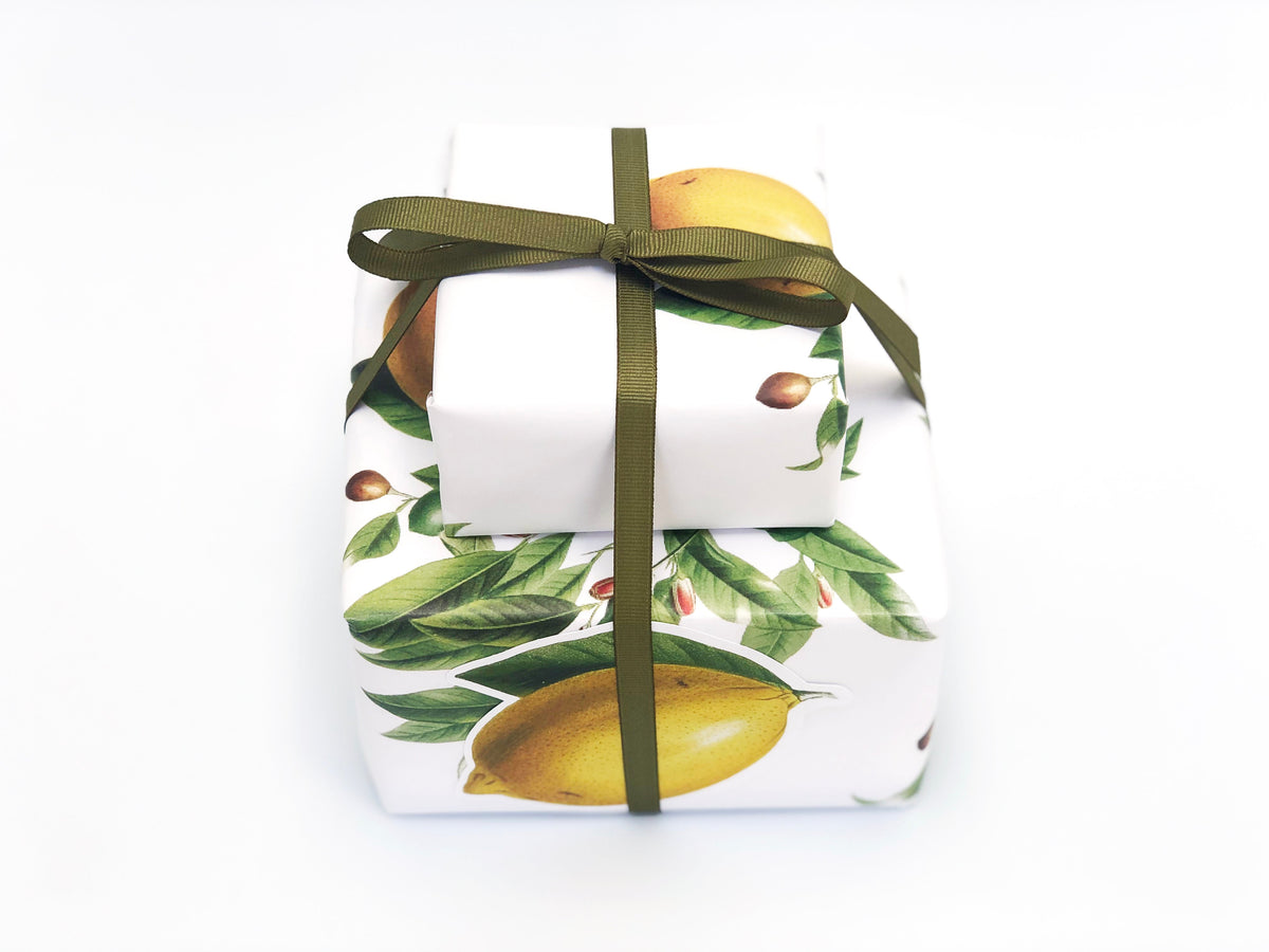 Lemon Wrapping Paper as Set w/ Gift Tags or