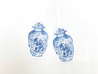 Blue Ginger Jar Gift Wrap (Sold as Set w/ Gift Tags or Sold Separately)
