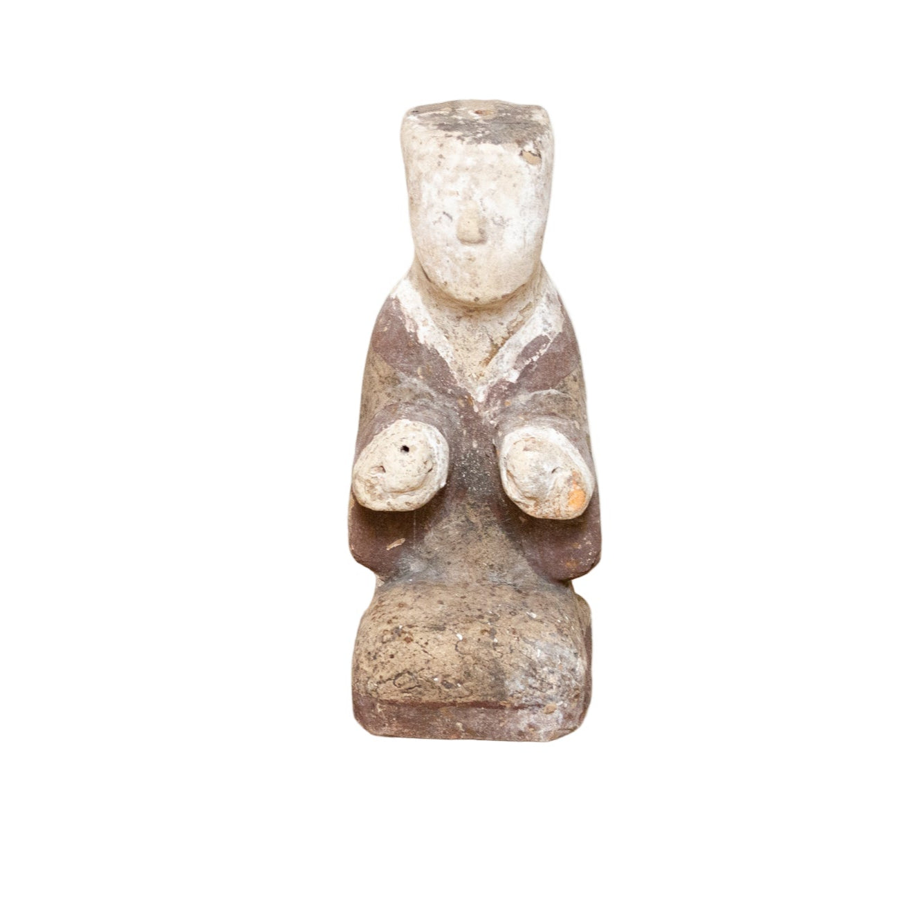 Antique Painted Chinese Pottery Figure