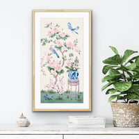 June – Ivory Chinoiserie Fine Art Print on Paper (Various Sizes)