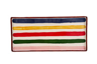 Low Profile Tray with Multicolor Stripes
