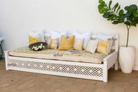 Floral White Moorish Lounge Daybed
