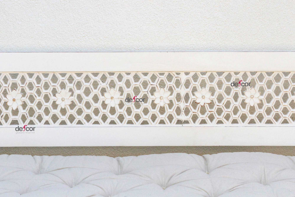 Floral White Moorish Lounge Daybed