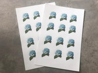 Blue Hydrangea Sticker Sheets