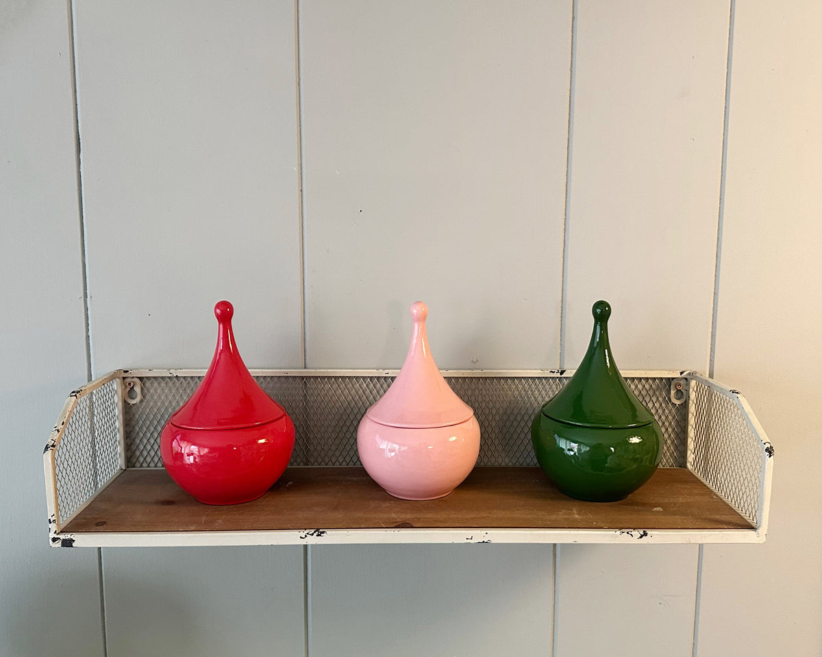 Teardrop Jars in Ruby Red (Various Sizes)