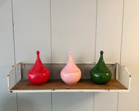 Teardrop Jars in Ruby Red (Various Sizes)