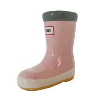 Pink and Green Rainboot Vase in Pink