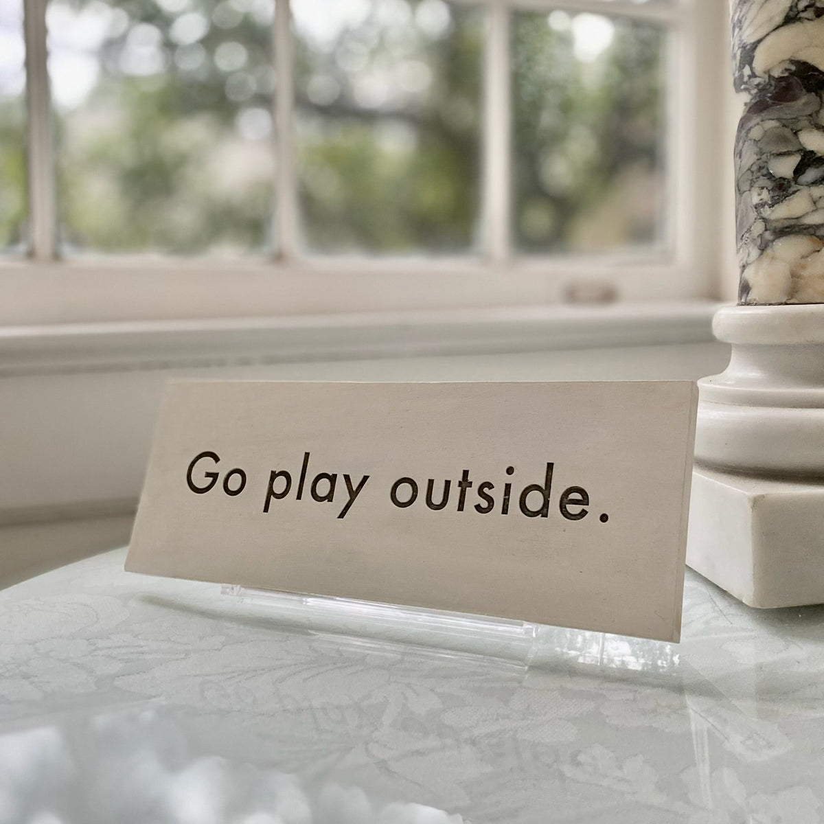Go Play Outside Plaque
