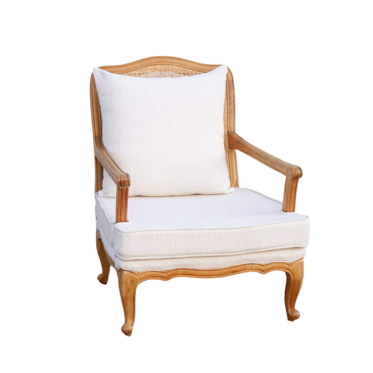 Bleached Wood French Country Armchair
