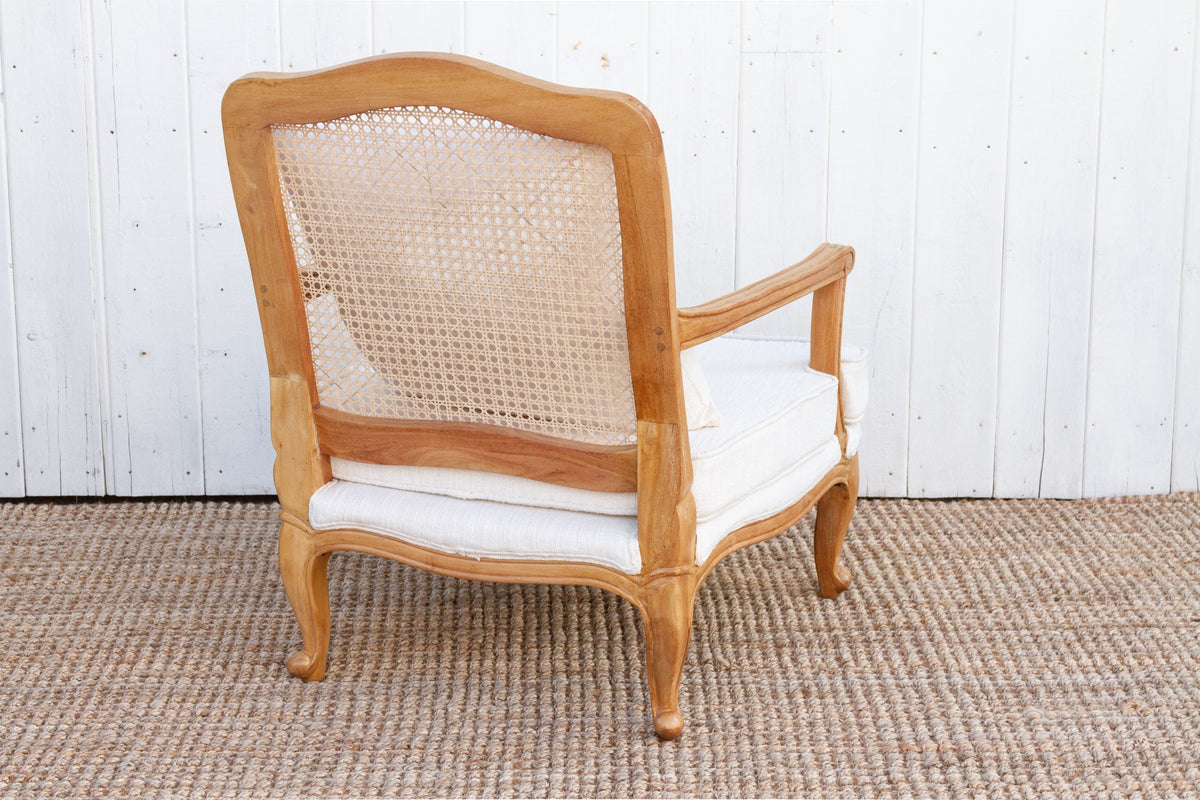 Bleached Wood French Country Armchair