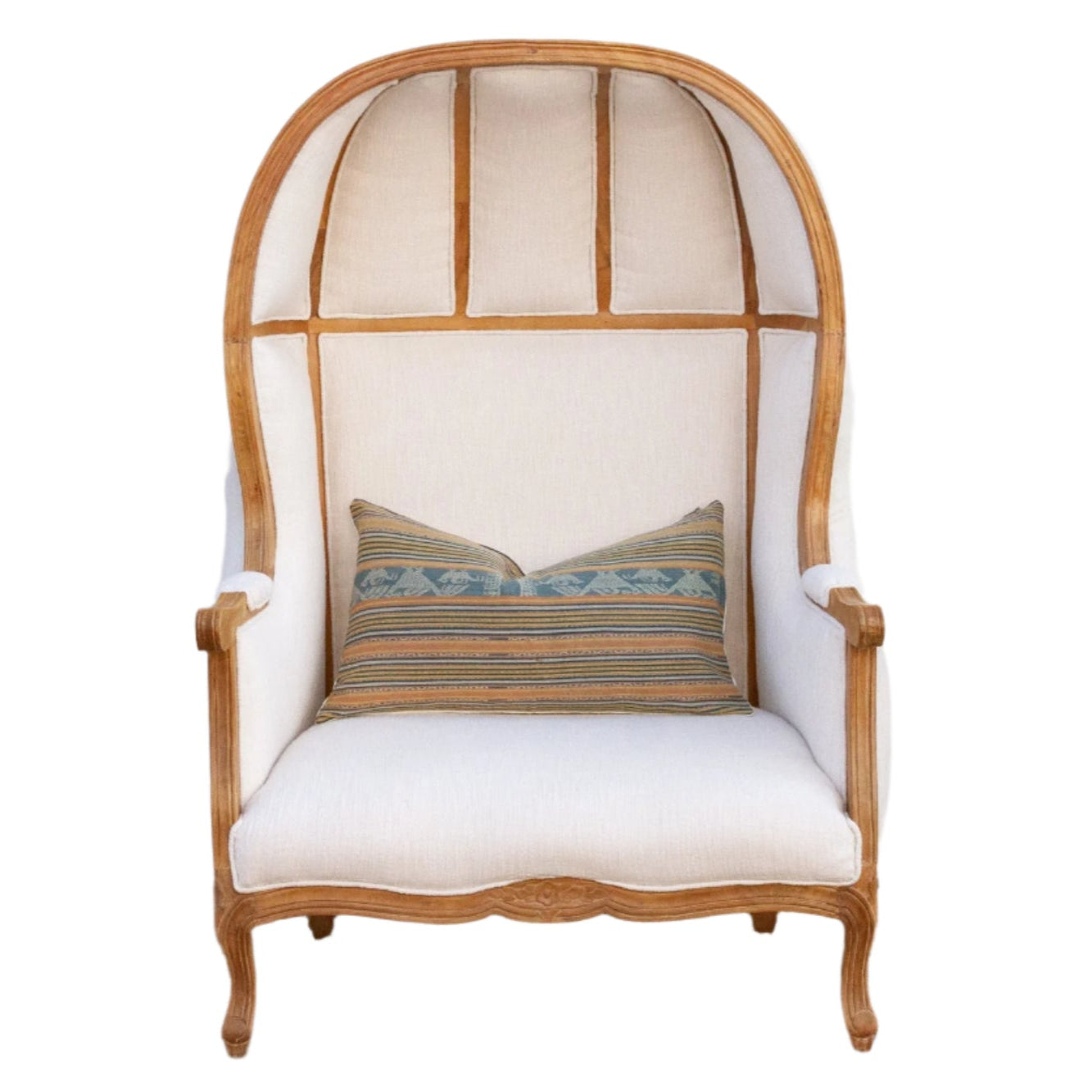 Oversize Bleached & White Canopy Club Chair
