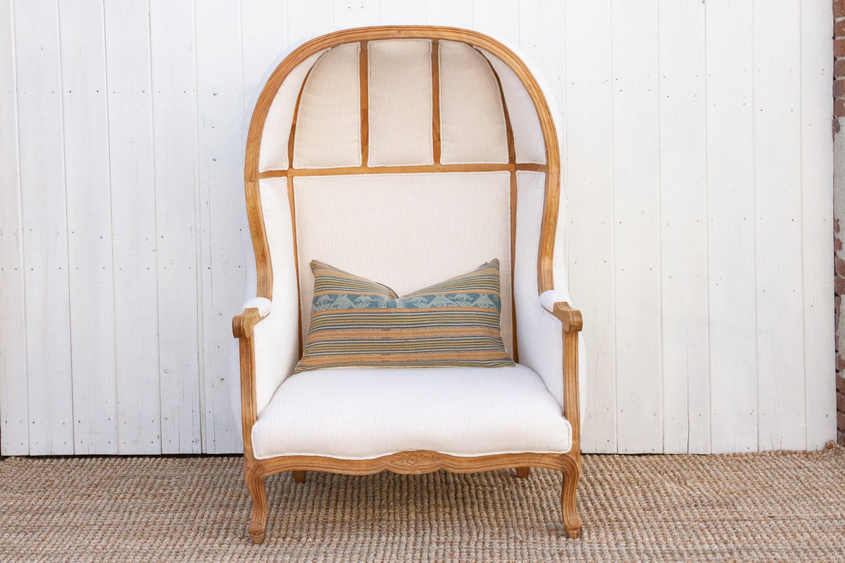 Oversize Bleached & White Canopy Club Chair