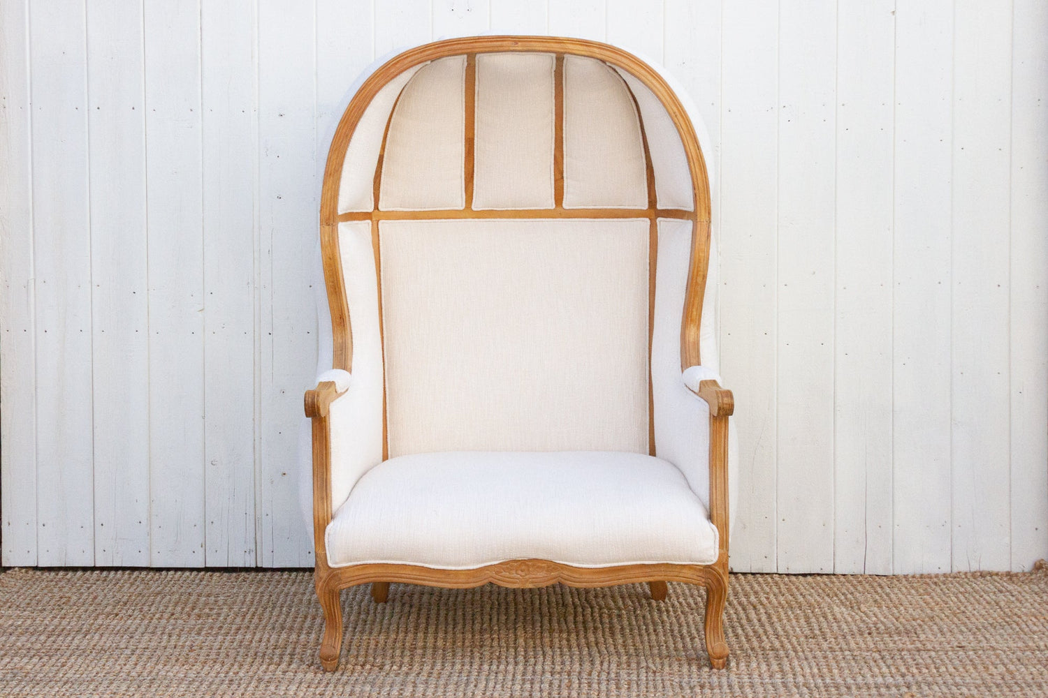 Oversize Bleached & White Canopy Club Chair