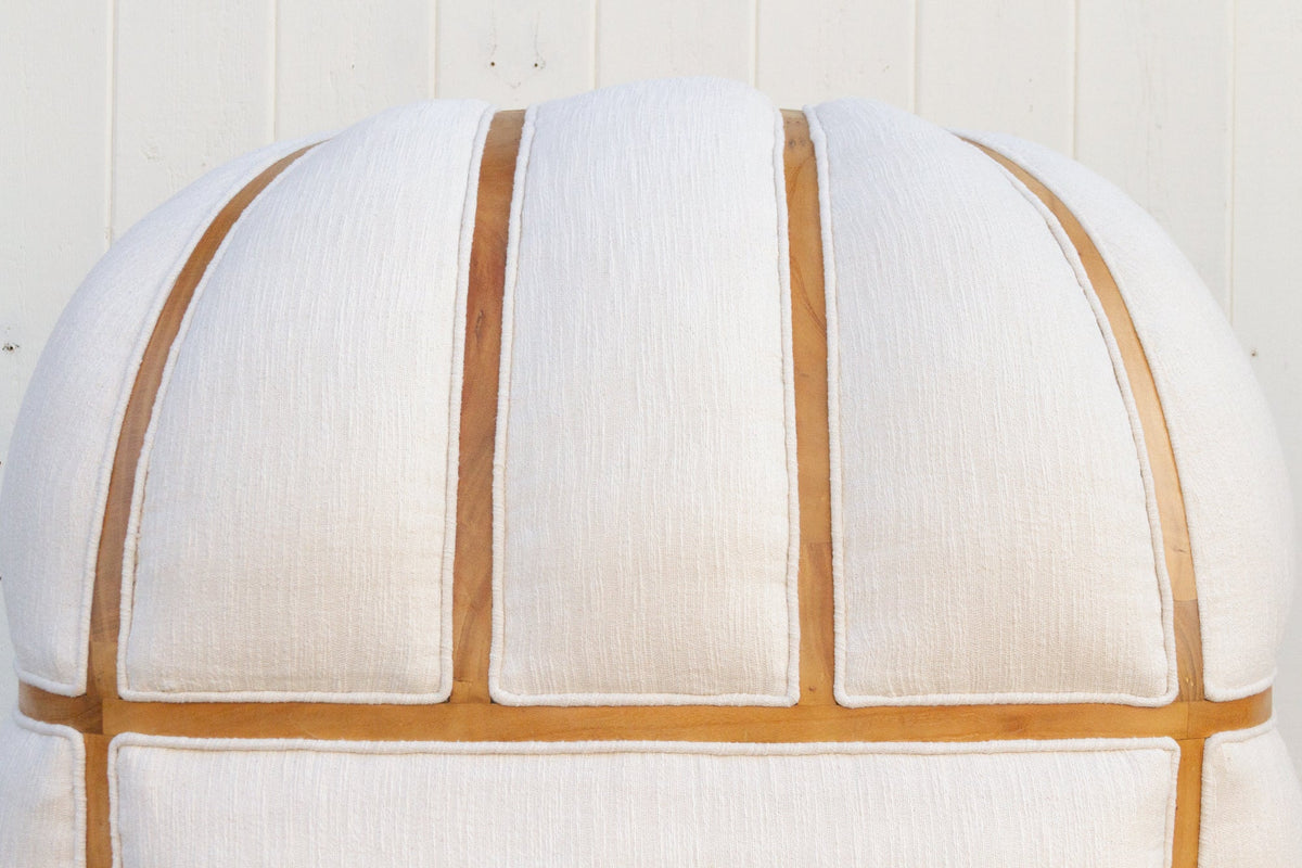 Oversize Bleached & White Canopy Club Chair