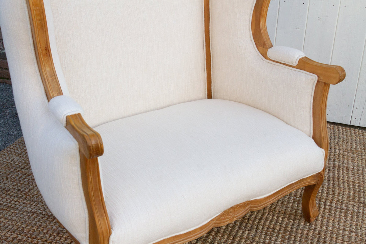 Oversize Bleached & White Canopy Club Chair