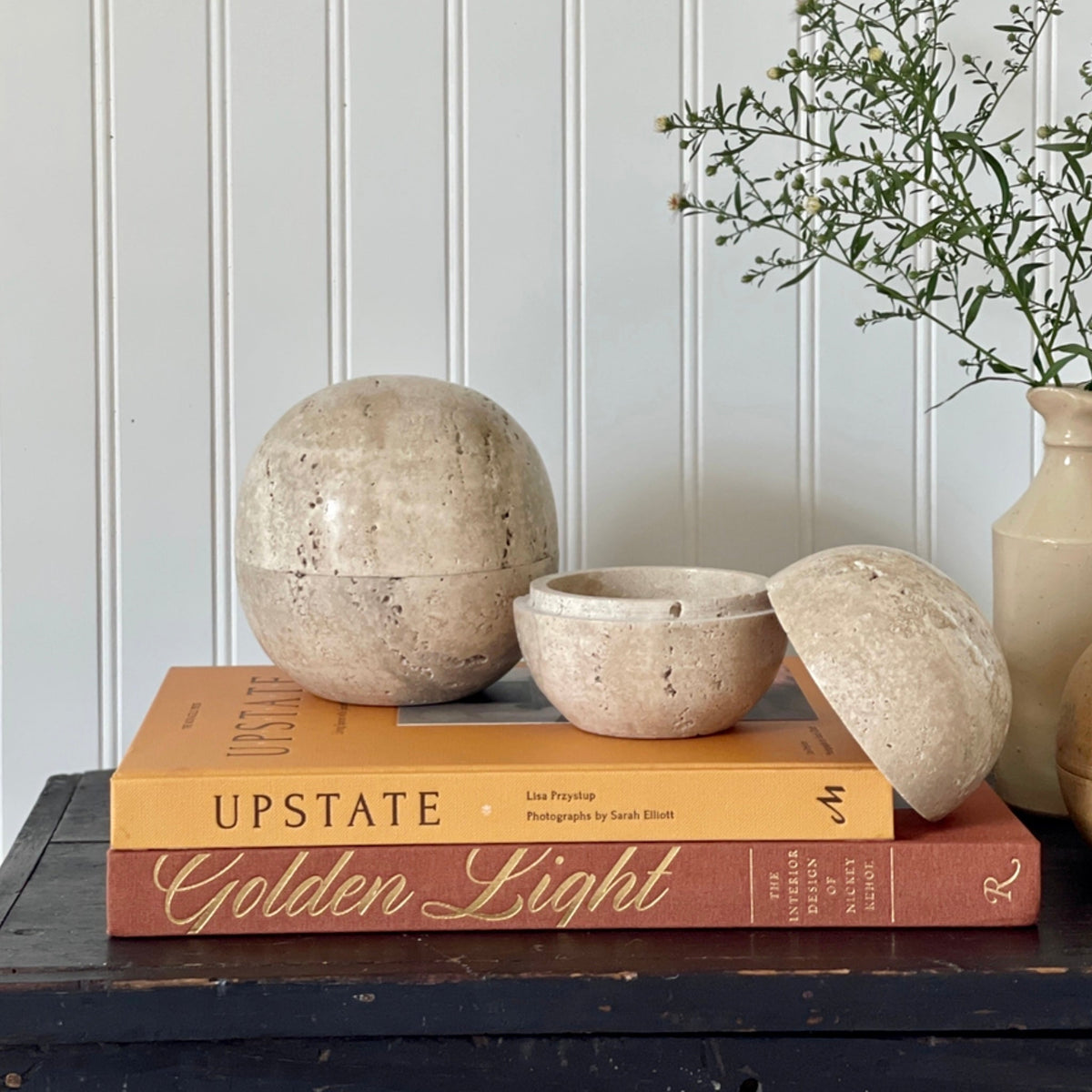 Dot Box, Large in Travertine (3 Sizes)