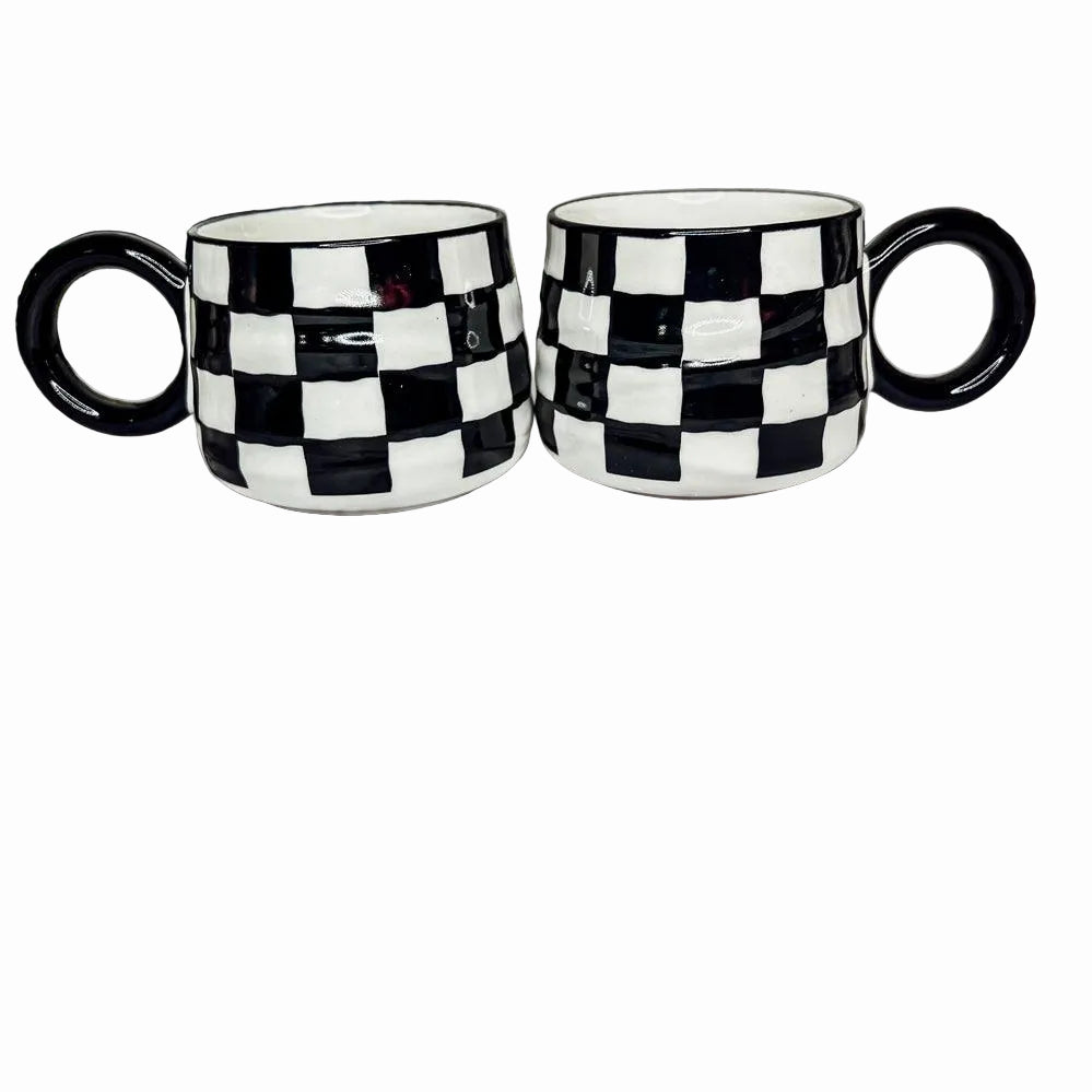 BW Checkered Mug