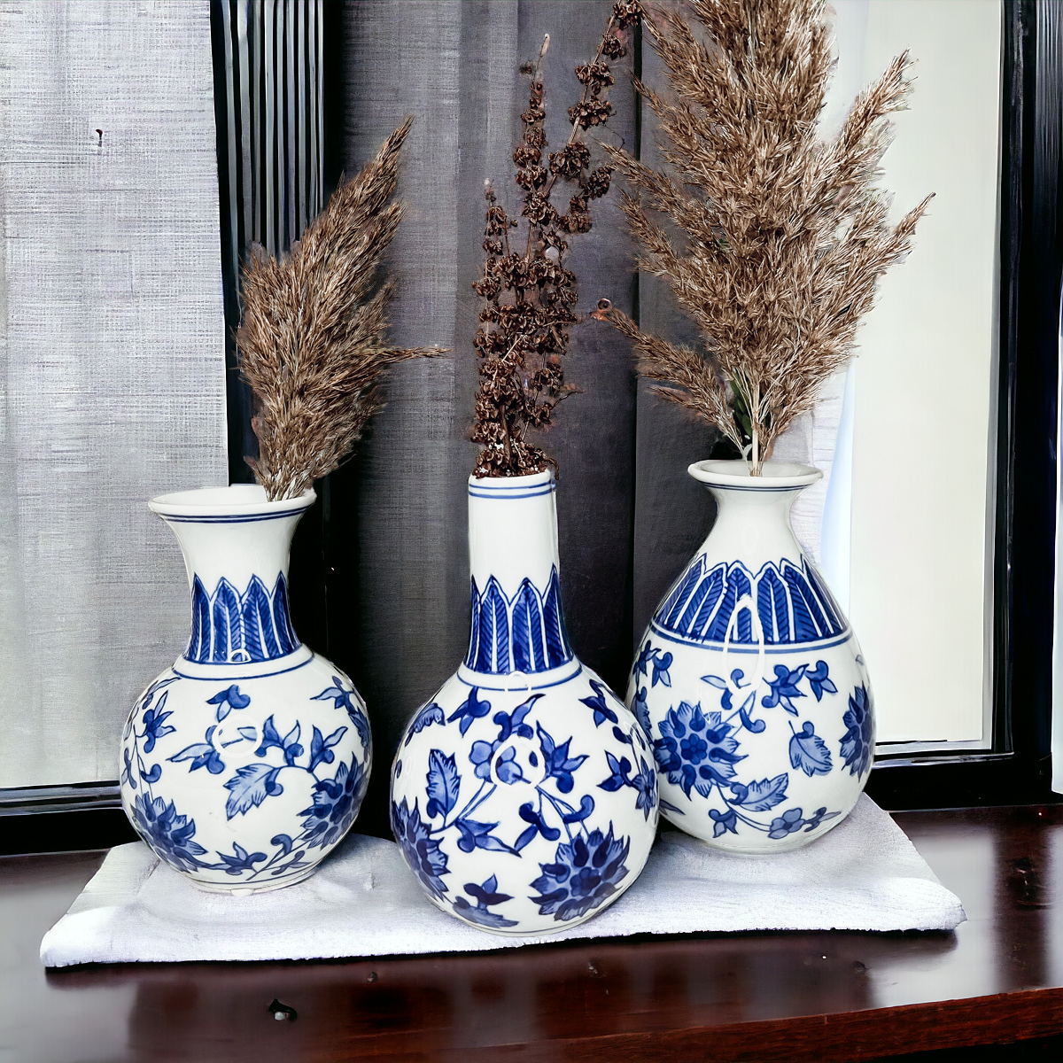 Chinoiserie Mediterranean Canton Vases (Various Styles & Sizes)