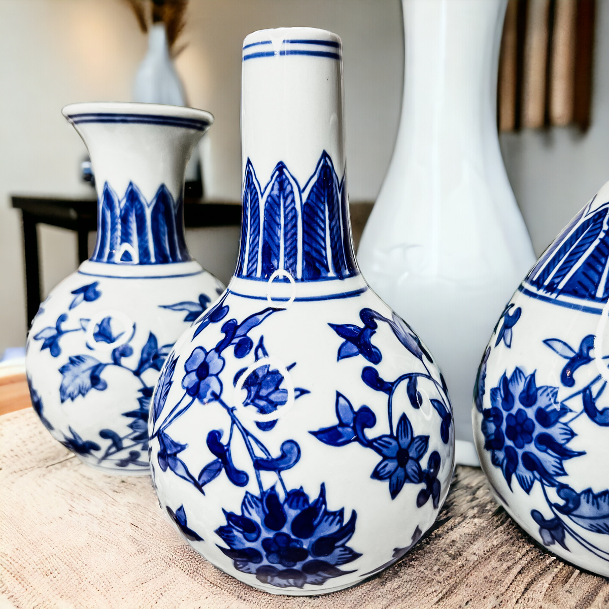 Chinoiserie Mediterranean Canton Vases (Various Styles & Sizes)