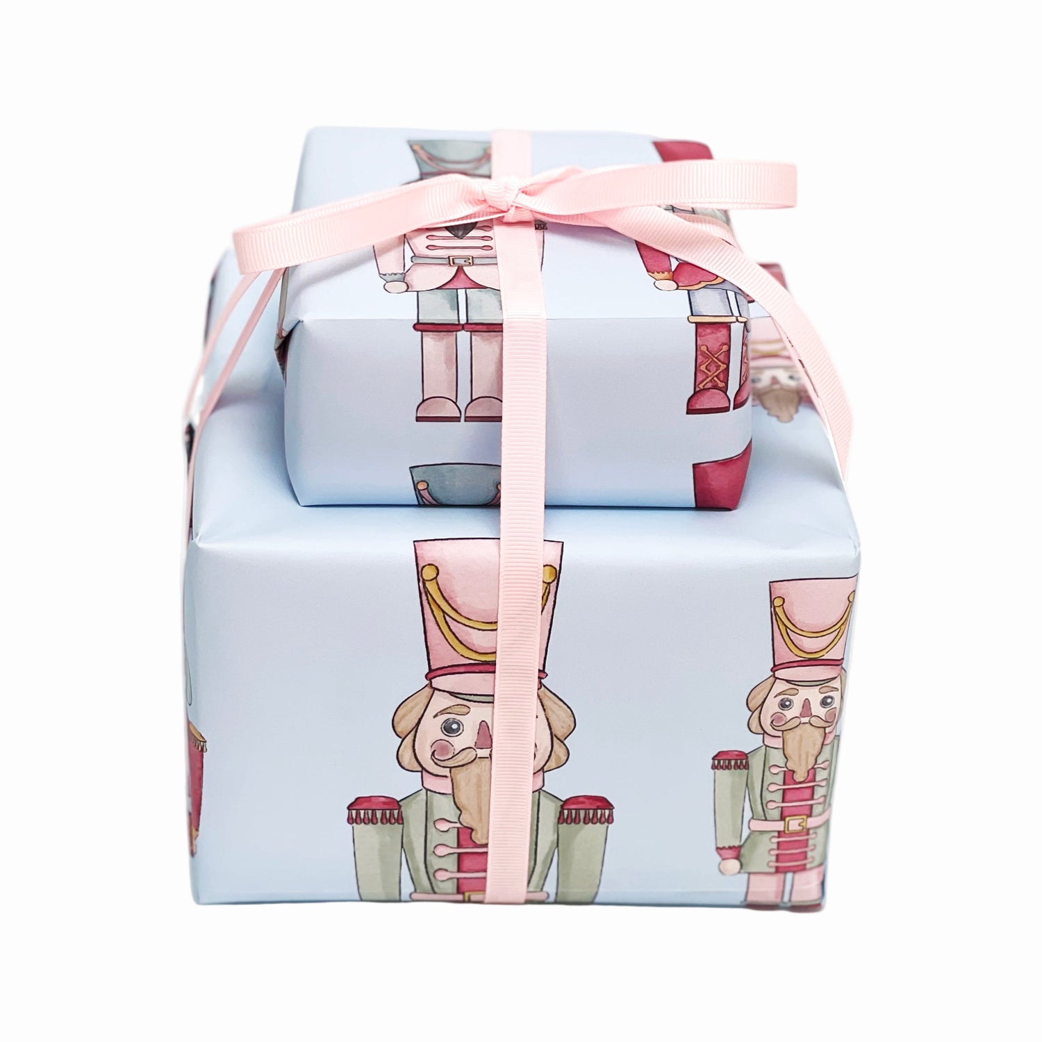 Blue Nutcracker Gift Wrap (Sold as Set w/ Gift Tags or Separately)