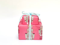 Dark Pink Nutcracker Gift Wrap as Set w/ Gift Tags or