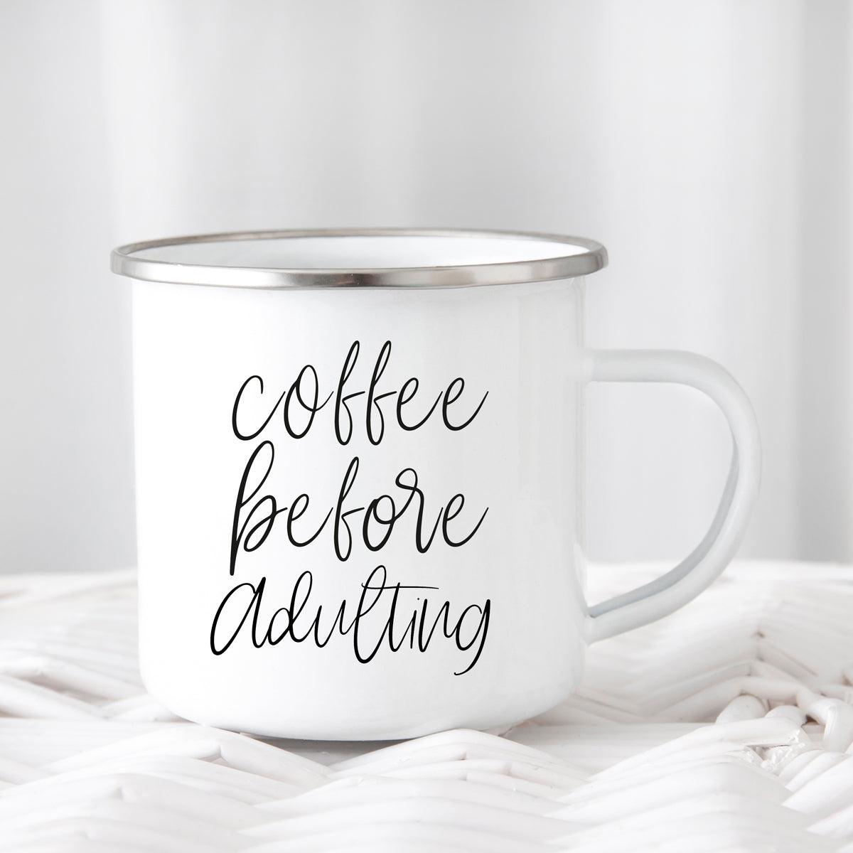 Metal Campfire Mugs 18oz (Various Quotes)