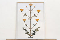 Large Marble & Gemstone Inlay Botanical Panel