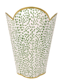Green Polka Dot Tissue Holder & Wastepaper Basket