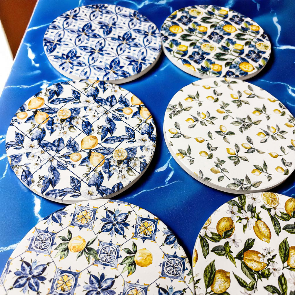 Mediterranean Lemon Coasters