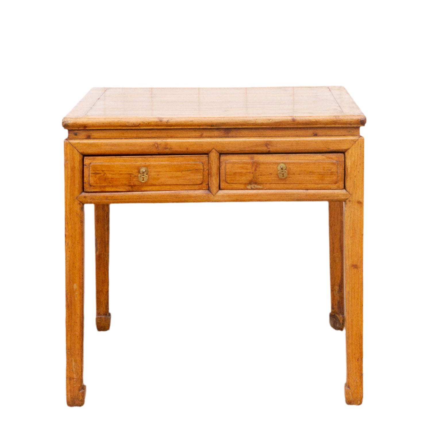 19th Century Bleached Wood Square Center Table
