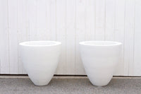 Classic White Round Planter, Set of 2