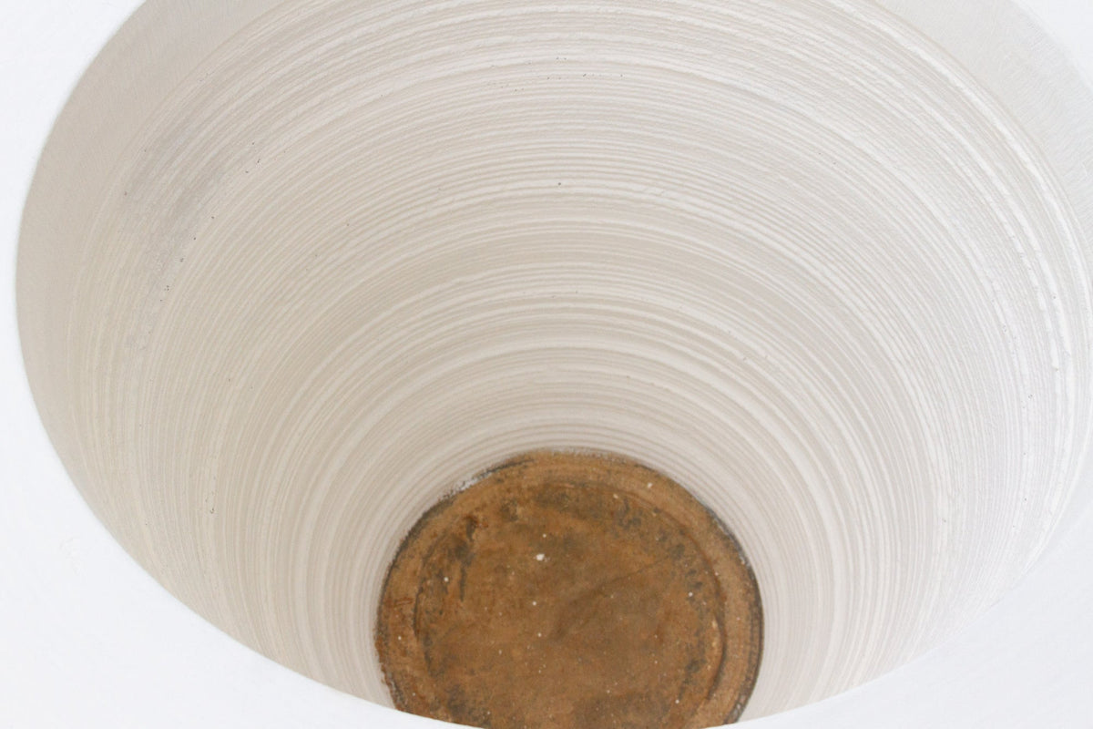 Classic White Round Planter, Set of 2