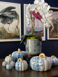 Chinoiserie Ceramic Pumpkins (Various Sizes)